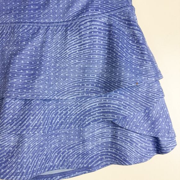 Athleta Girl Blue Purple Swing Skort Mini Skirt Ruffled - M 8-10 - Picture 2 of 7